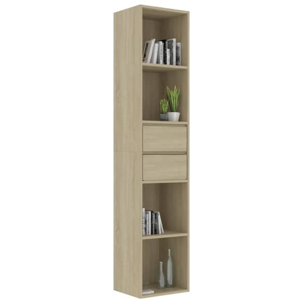 vidaXL Bokhylle sonoma eik 36x30x171 cm konstruert tre