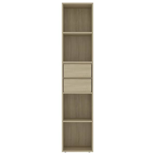 vidaXL Bokhylle sonoma eik 36x30x171 cm konstruert tre