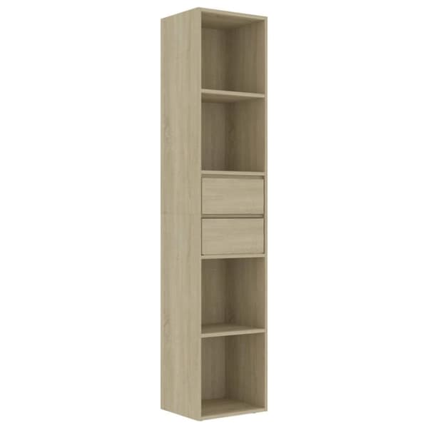 vidaXL Bokhylle sonoma eik 36x30x171 cm konstruert tre