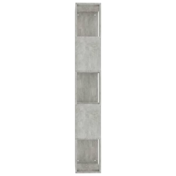 vidaXL Bokhylla/Rumsavdelare betonggrå 45x24x159 cm spånskiva