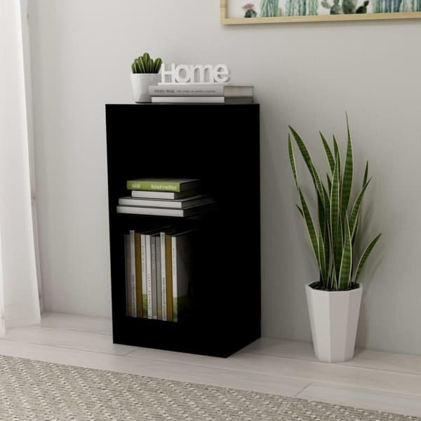 vidaXL Bokhylle svart 40x24x75 cm sponplate