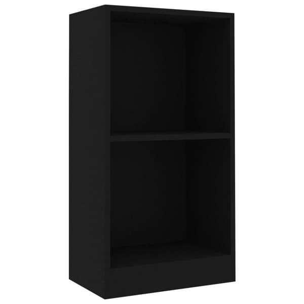 vidaXL Bokhylle svart 40x24x75 cm sponplate