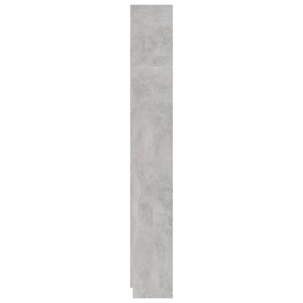 vidaXL Bokhylla 5 hyllor betonggrå 60x24x175 cm konstruerat trä