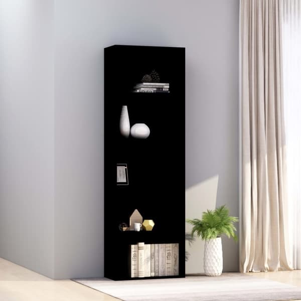 vidaXL Bogreol/reol med 5 hylder 60 x 30 x 189 cm spånplade sort change