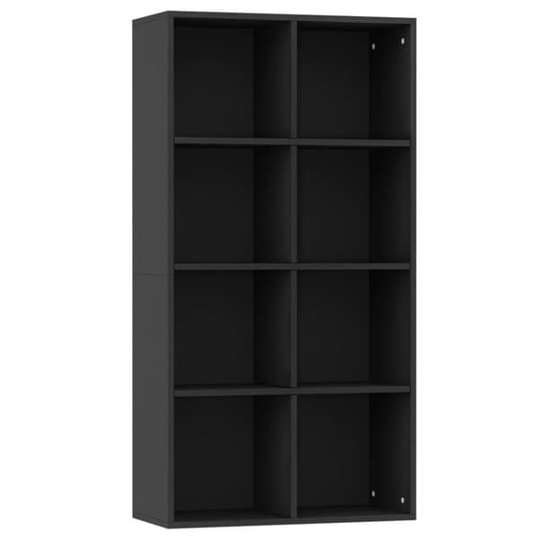 vidaXL bogreol/skænk 66x30x130 cm konstrueret træ sort