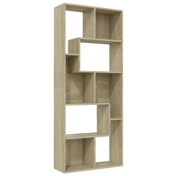 vidaXL Bokhylle sonoma eik 67x24x161 cm konstruert tre
