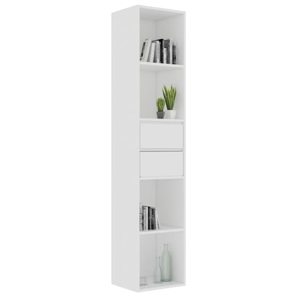 vidaXL Bokhylla vit 36x30x171 cm konstruerat trä
