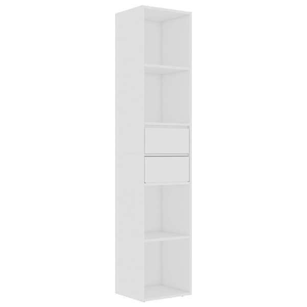 vidaXL Bokhylle hvit 36x30x171 cm konstruert tre