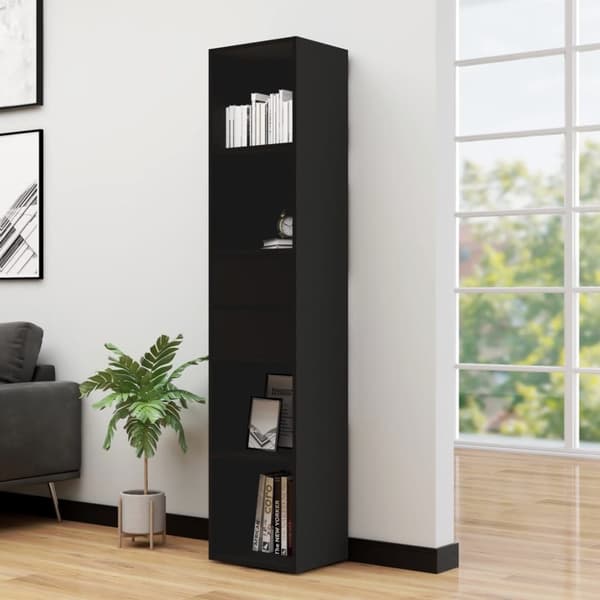 vidaXL Bogreol/reol 36x30x171 cm konstrueret træ sort change