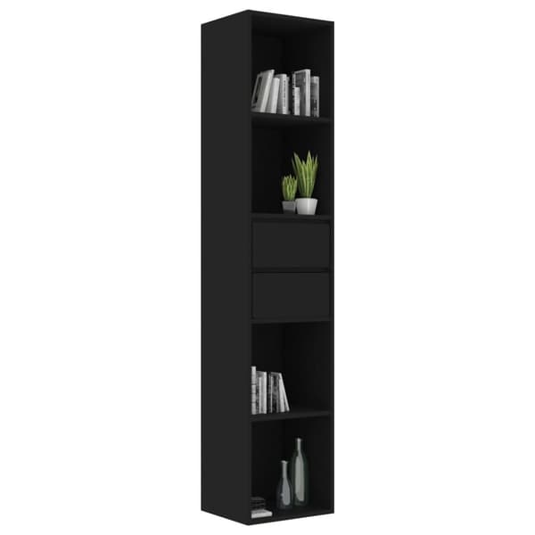 vidaXL Bogreol/reol 36x30x171 cm konstrueret træ sort change