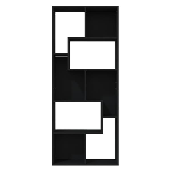 vidaXL Bokhylle svart 67x24x161 cm sponplate
