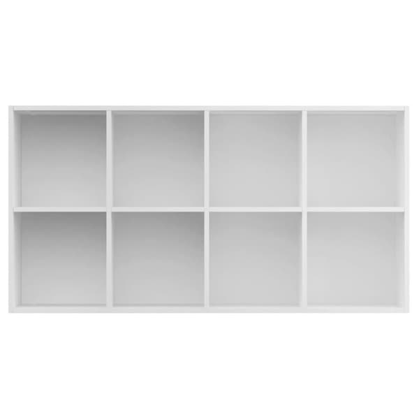 vidaXL Kirjahylly/senkki valkoinen 66x30x130 cm tekninen puu