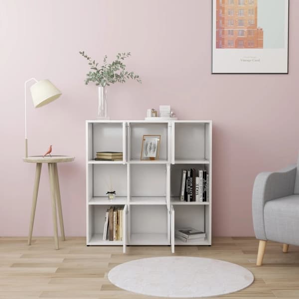 vidaXL Reol 90x30x90 cm spånplade hvid