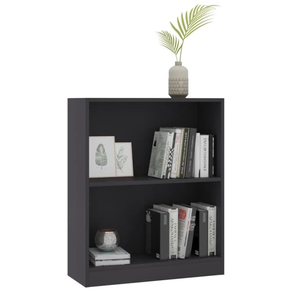 vidaXL Bokhylle grå 60x24x76 cm konstruert tre