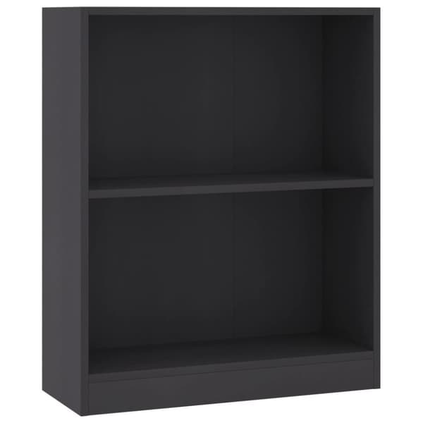 vidaXL Bokhylle grå 60x24x76 cm konstruert tre