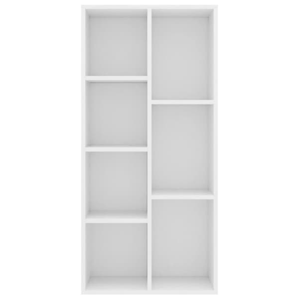 vidaXL Bokhylle hvit 50x25x106 cm sponplate