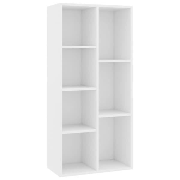 vidaXL Bokhylle hvit 50x25x106 cm sponplate