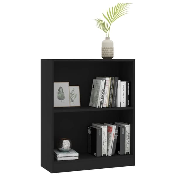 vidaXL Bogreol/reol 60x24x76 cm konstrueret træ sort change