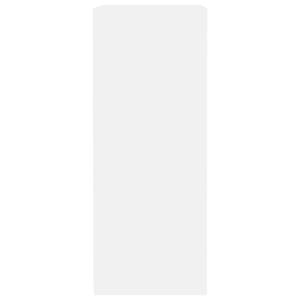 vidaXL Bokhylla 2 hyllor vit 40x30x76,5 cm spånskiva