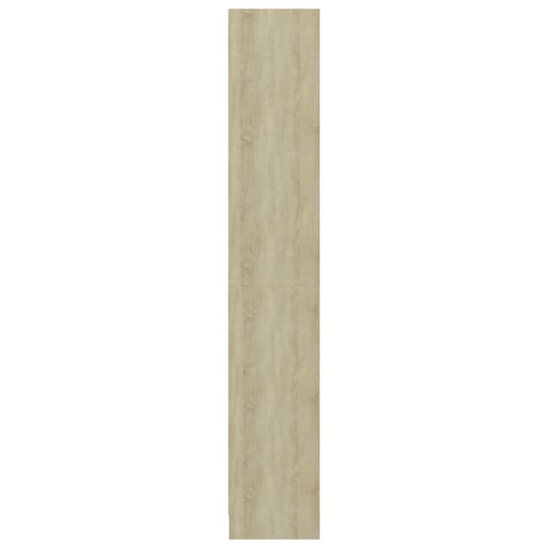 vidaXL Bogreol/reol med 4 hylder 40x24x142 cm konstrueret træ sonoma-eg change