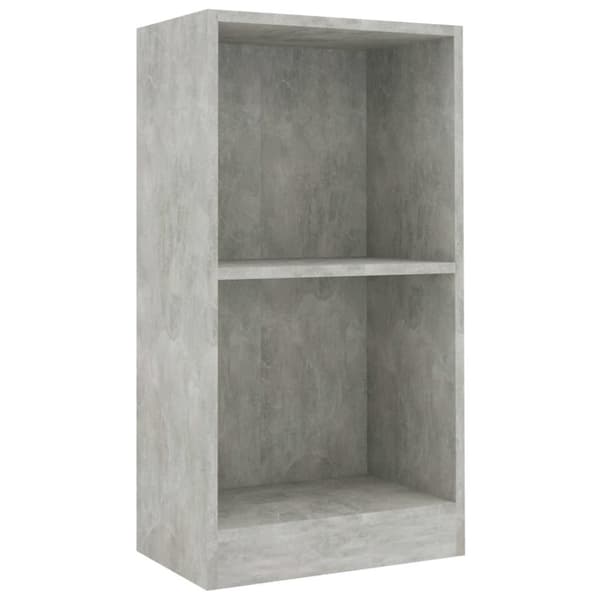 vidaXL Bokhylle betonggrå 40x24x75 cm sponplate