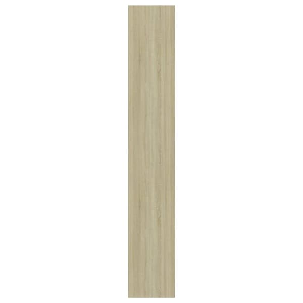 vidaXL Bokhylle 5 nivåer hvit og sonoma eik 60x30x189 cm sponplate
