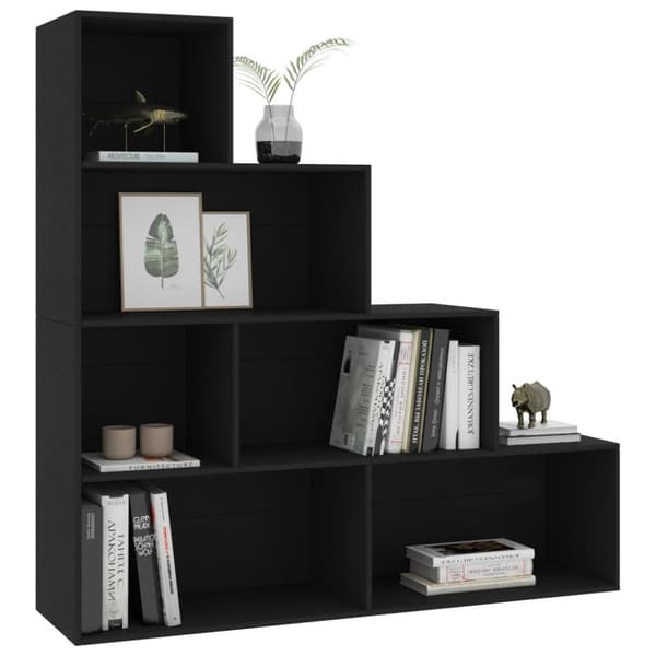 vidaXL Bogreol/reol/rumdeler 155x24x160 cm konstrueret træ sort change