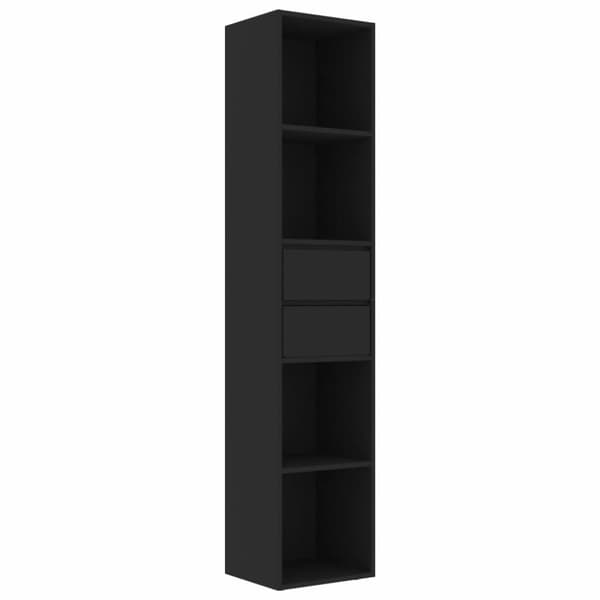vidaXL Bokhylle svart 36x30x171 cm konstruert tre