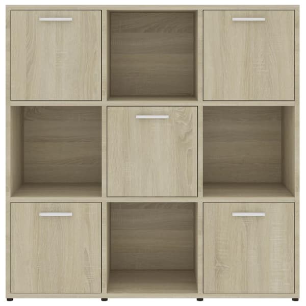 vidaXL Bogreol/reol 90x30x90 cm spånplade sonoma-eg change