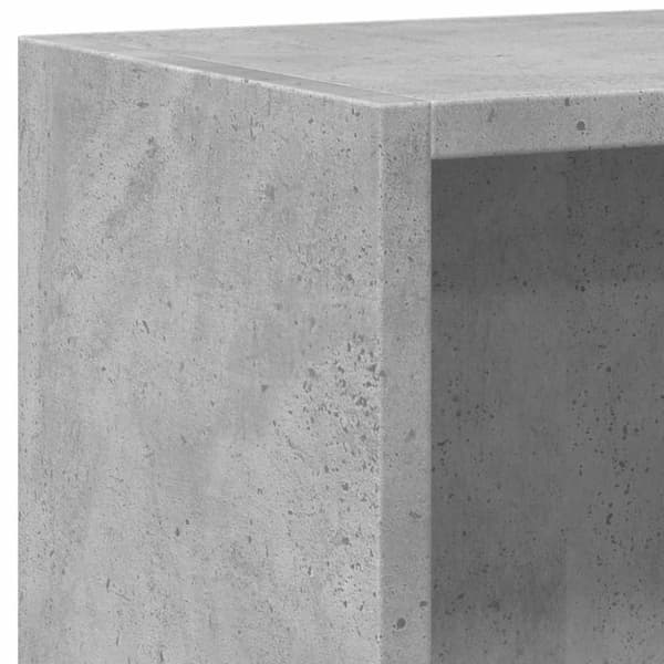 vidaXL 2-tasoinen kirjahylly betoninharmaa 40x30x76,5 cm lastulevy