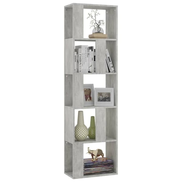 vidaXL Reol/rumdeler 45 x 24 x 159 cm spånplade betongrå