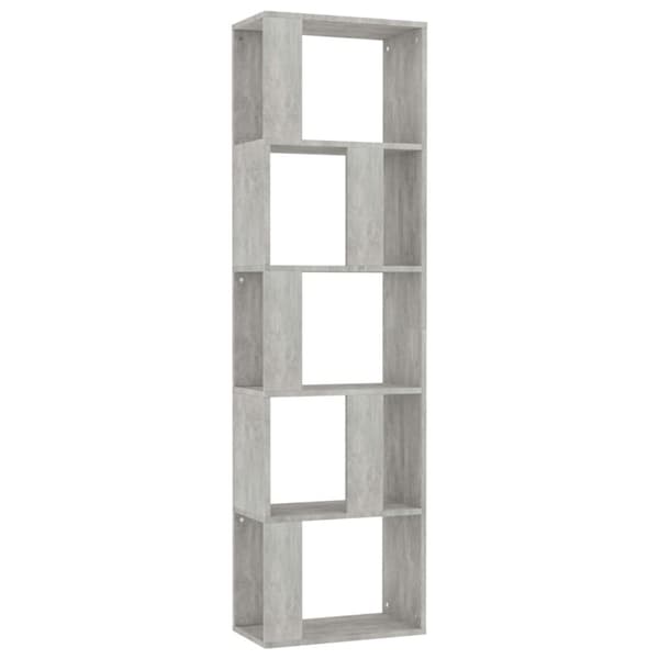 vidaXL Reol/rumdeler 45 x 24 x 159 cm spånplade betongrå