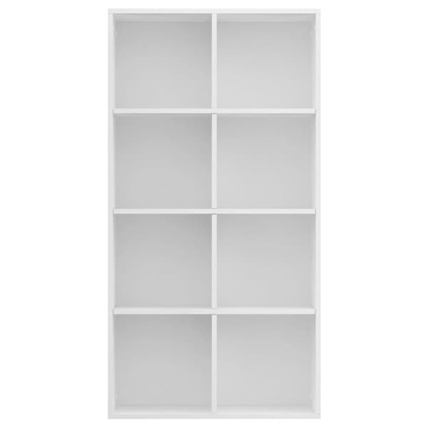vidaXL Bokhylle/skjenk hvit 66x30x130 cm konstruert tre