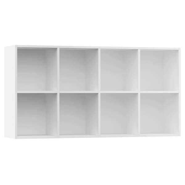vidaXL Bokhylle/skjenk hvit 66x30x130 cm konstruert tre