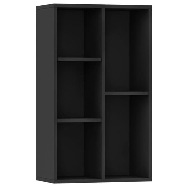vidaXL Reol/skænk 50x25x80 cm spånplade sort