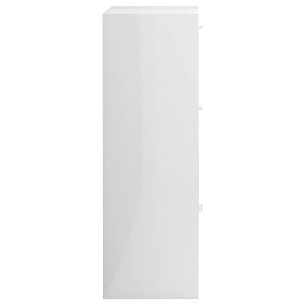 vidaXL Oppbevaringsskap høyglans hvit 60x29,5x90 cm sponplate