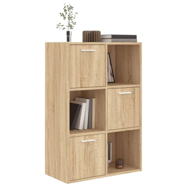 vidaXL kontorreol 60x29,5x90 cm konstrueret træ sonoma-eg