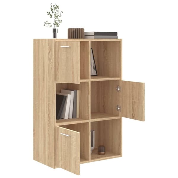 vidaXL kontorreol 60x29,5x90 cm konstrueret træ sonoma-eg