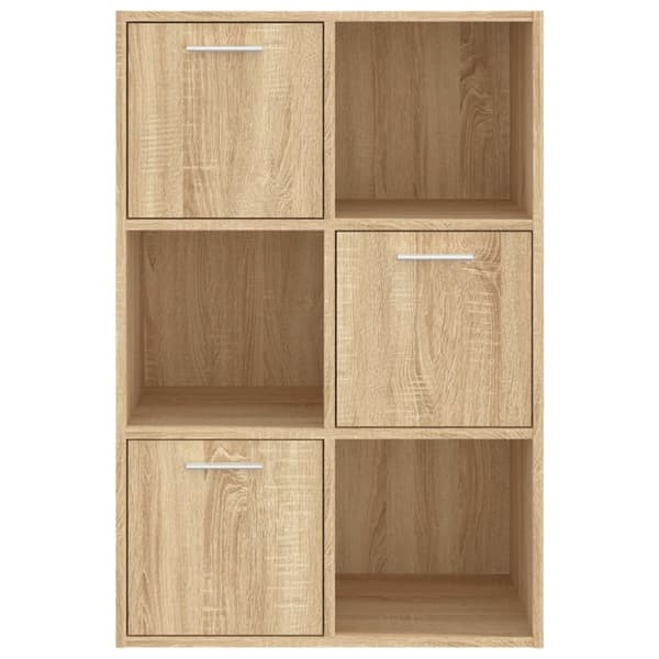 vidaXL kontorreol 60x29,5x90 cm konstrueret træ sonoma-eg
