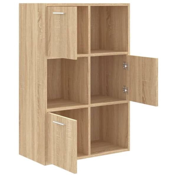 vidaXL kontorreol 60x29,5x90 cm konstrueret træ sonoma-eg
