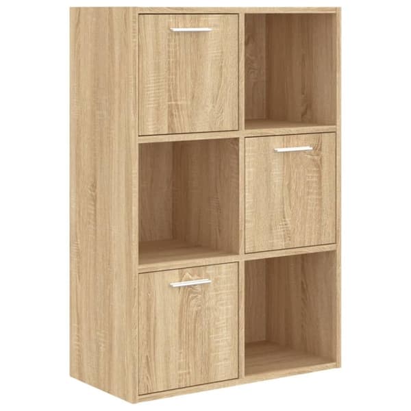 vidaXL kontorreol 60x29,5x90 cm konstrueret træ sonoma-eg