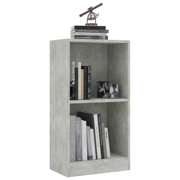 vidaXL Bogreol/reol 40 x 24 x 75 cm spånplade betongrå change