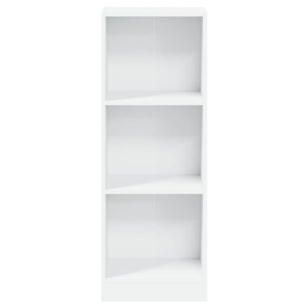 vidaXL Bogreol/reol med 3 hylder 40x24x109 cm konstrueret træ hvid change