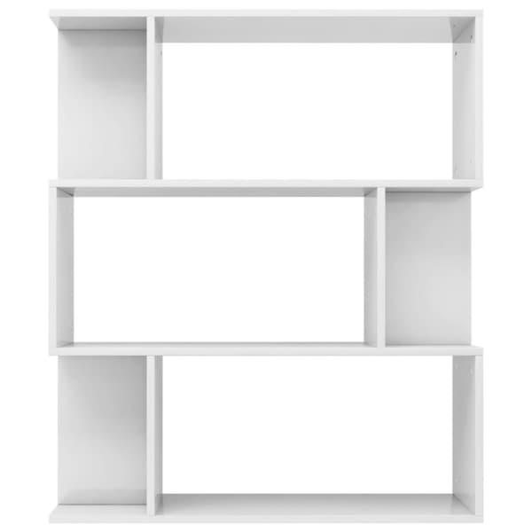 vidaXL Reol/rumdeler 80 x 24 x 96 cm spånplade hvid højglans