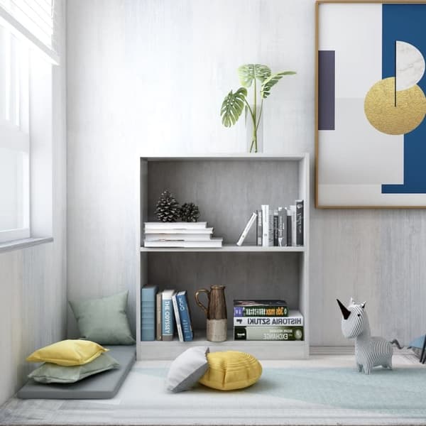 vidaXL Bogreol/reol 60x24x76 cm konstrueret træ hvid change