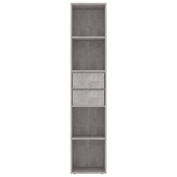 vidaXL Bogreol/reol 36x30x171 cm konstrueret træ betongrå change