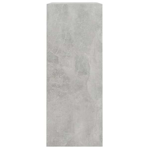 vidaXL Bogreol/reol med 2 hylder 80 x 30 x 76,5 cm spånplade betongrå change