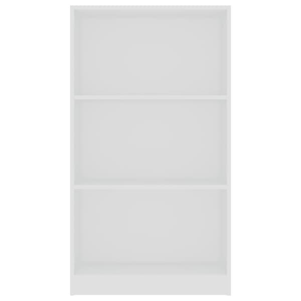 vidaXL Bogreol/reol med 3 hylder 60x24x109 cm konstrueret træ hvid change