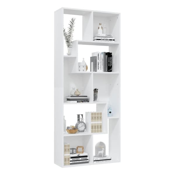 vidaXL Bokhylle hvit 67x24x161 cm konstruert tre
