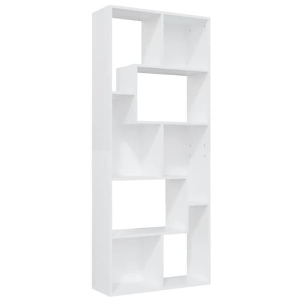 vidaXL Bokhylla vit 67x24x161 cm konstruerat trä